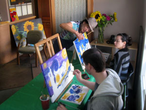 Pilar Montaño Painting Class